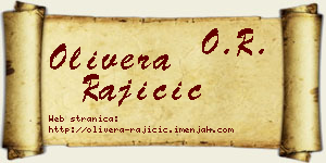 Olivera Rajičić vizit kartica